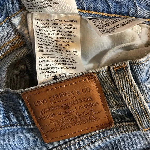 Levi’s Wedgie W25 (US 0/1) Straight Women’s Jeans Crop High Rise Button Fly - Picture 10 of 12